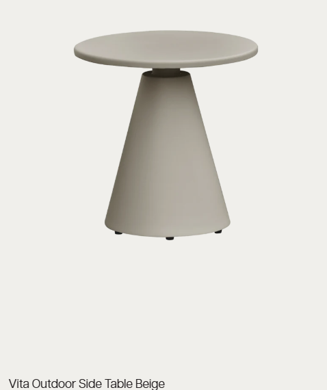 Vita Outdoor Side Table Beige