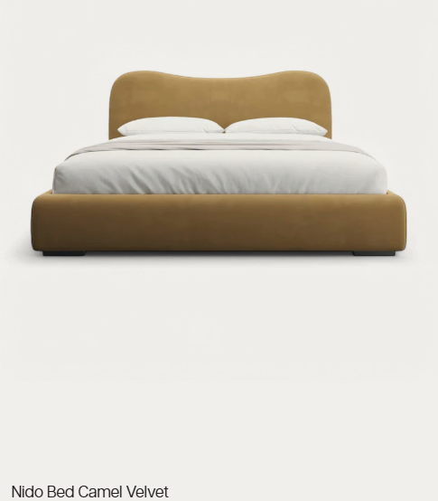 Nido Bed Camel Velvet
