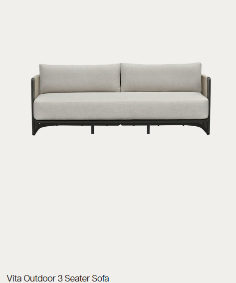 Vita Outdoor 3 Seater Sofa