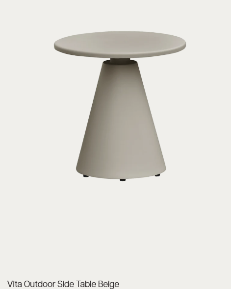 Vita Outdoor Side Table Beige